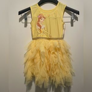 New Belle Disney Princess Beauty & the Beast 5T Tutu Ruffle Dress Yellow